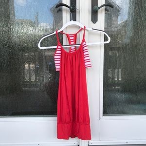 Women’s LuLu Lemon Red Workout Top w/ built in bra